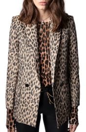 Zadig Voltaire Visko Leopard Print Blazer at Nordstrom